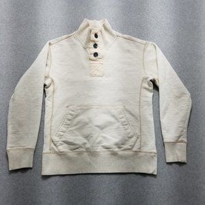Old Navy‎ Sweater Mens Small Ivory Long Sleeve Pullover Pockets